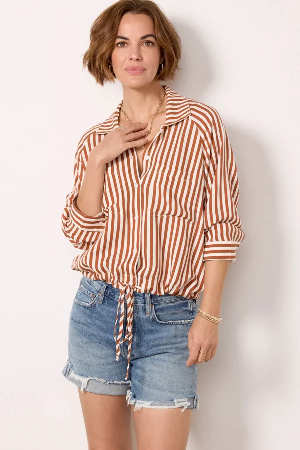 Alpine Drawstring Button Down