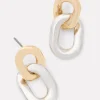 Ari Two Tone Link Earrings