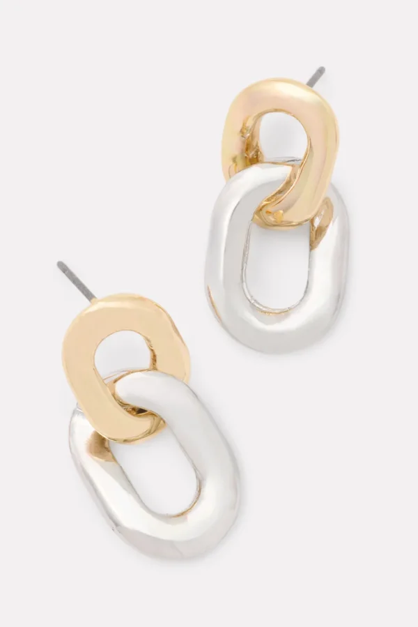 Ari Two Tone Link Earrings