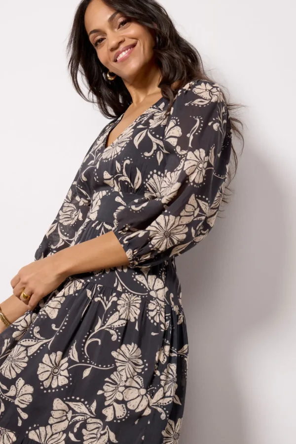 Ariana Floral Midi Dress