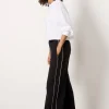 Brushed Rib Wide Leg Pant 28`