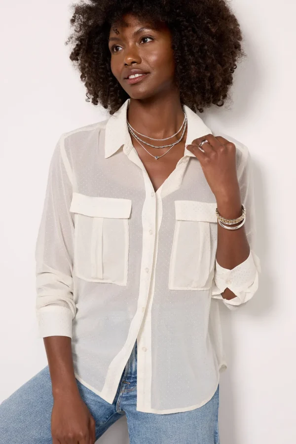 Charlie Sheer Dot Shirt