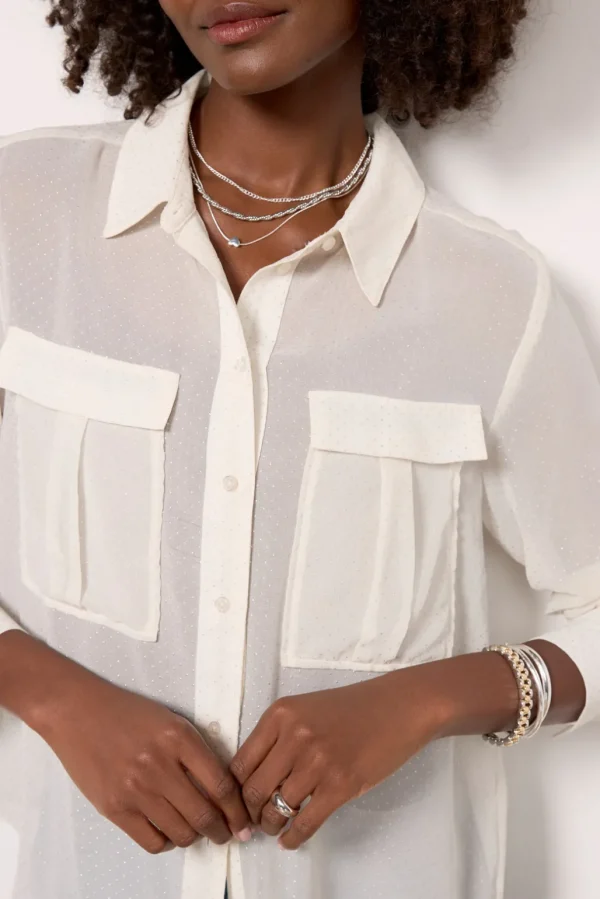 Charlie Sheer Dot Shirt
