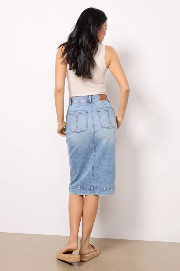 Ever Denim Midi Skirt