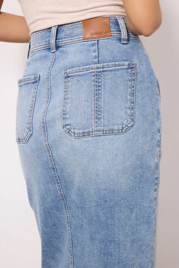 Ever Denim Midi Skirt