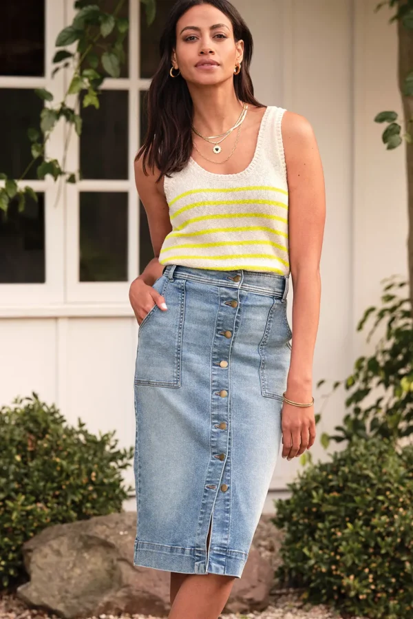 Ever Denim Midi Skirt