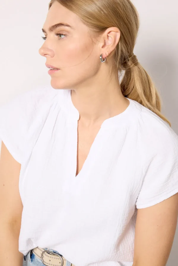 Gauze Flutter Top