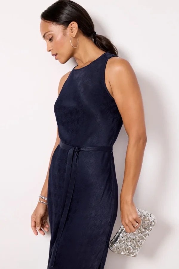 Hammered Satin Slip Dress