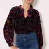 Jesse Burnout Velvet Blouse