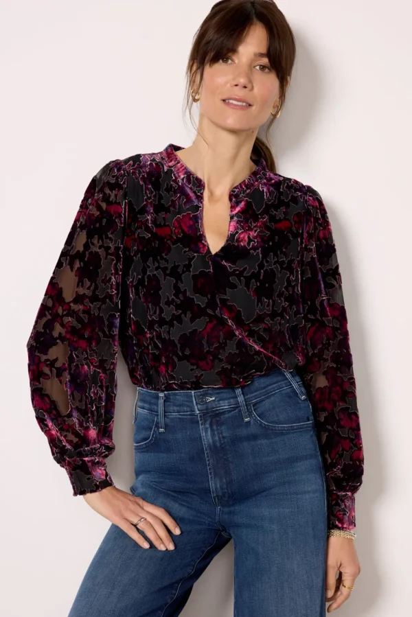 Jesse Burnout Velvet Blouse
