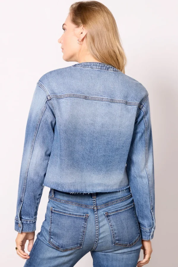 Kacey Collarless Denim Jacket