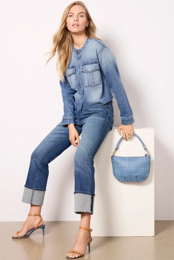 Kacey Collarless Denim Jacket