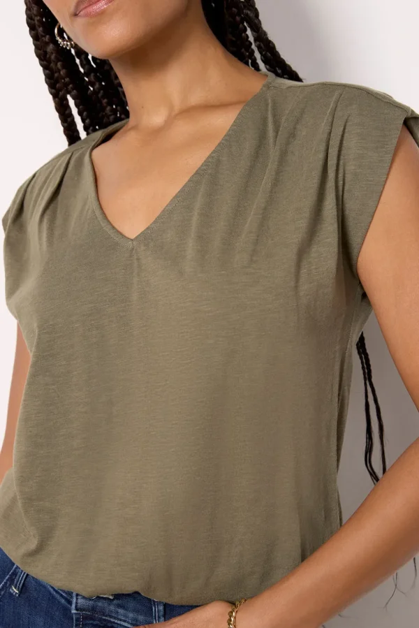 Kinsley Pleated Shoulder Top