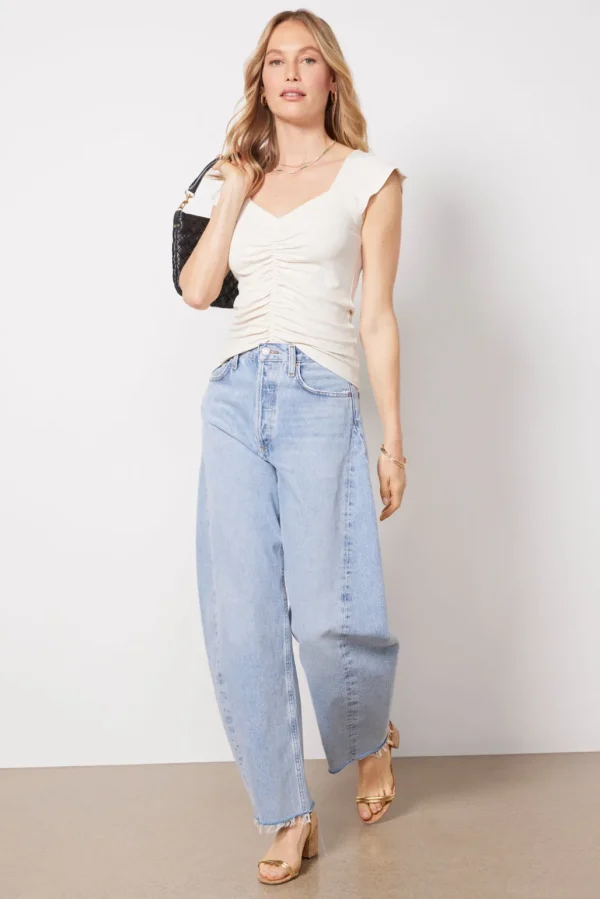 Mara Cap Sleeve Rib Top
