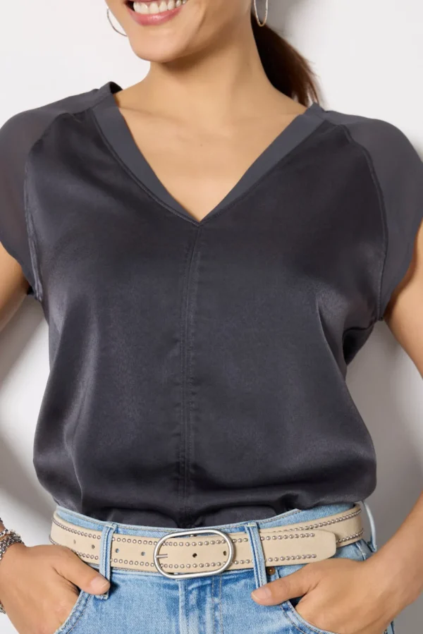Mariah Remix Satin Tee