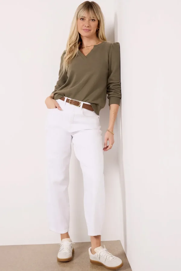 Marley Split Neck Sweatshirt