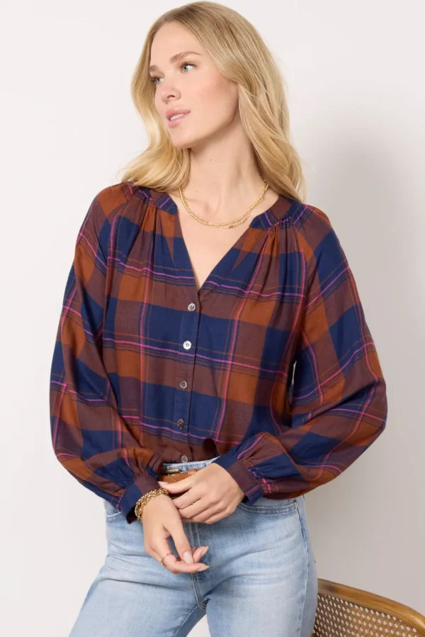 Norah Plaid Top
