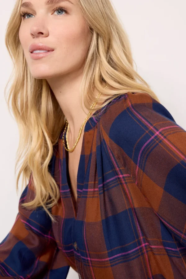 Norah Plaid Top