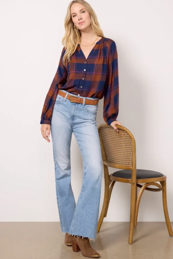 Norah Plaid Top