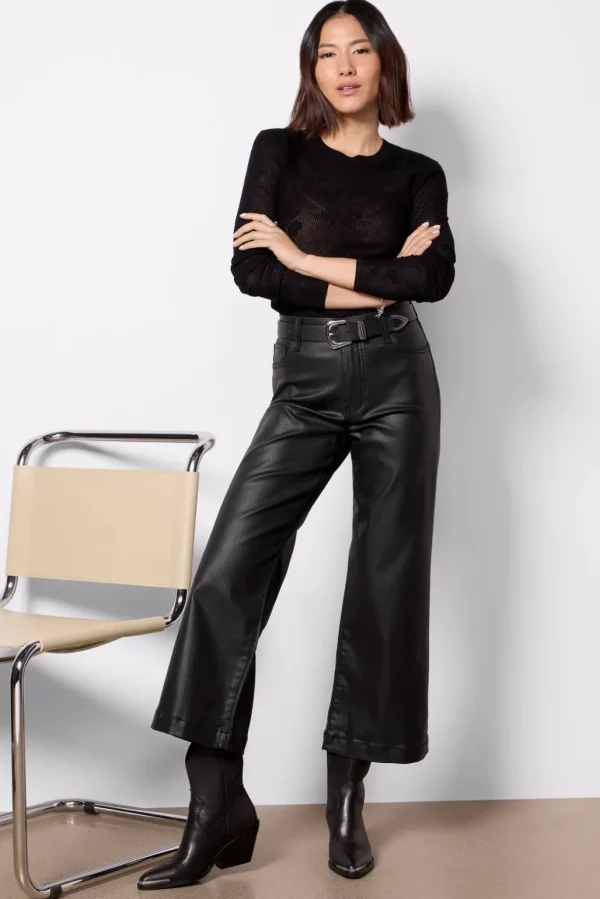 Petite Coated Meg Wide Leg