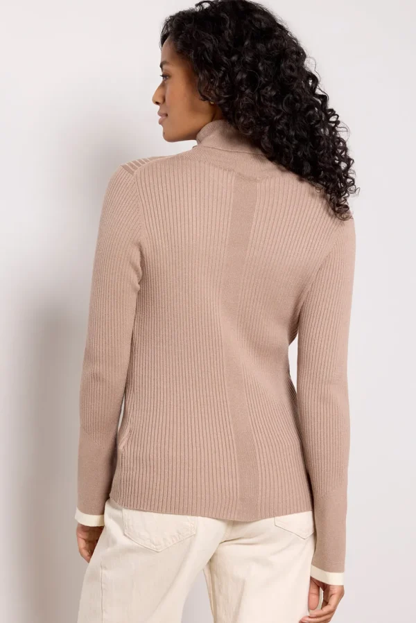 Ravena Rib Knit High Neck Top