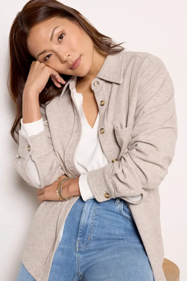 Ruby Brushed Button Down
