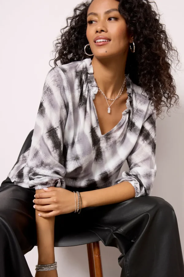 Ruffle Neck Blouse