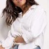 Stretch Oxford Crop Shirt