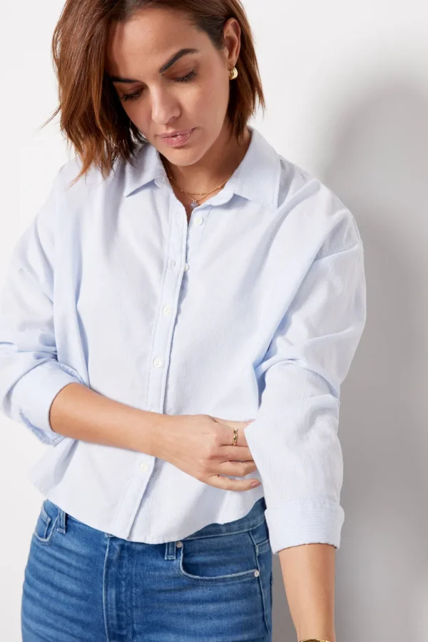Stretch Oxford Crop Shirt