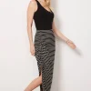 Striped Ribbed Maxi Skirt