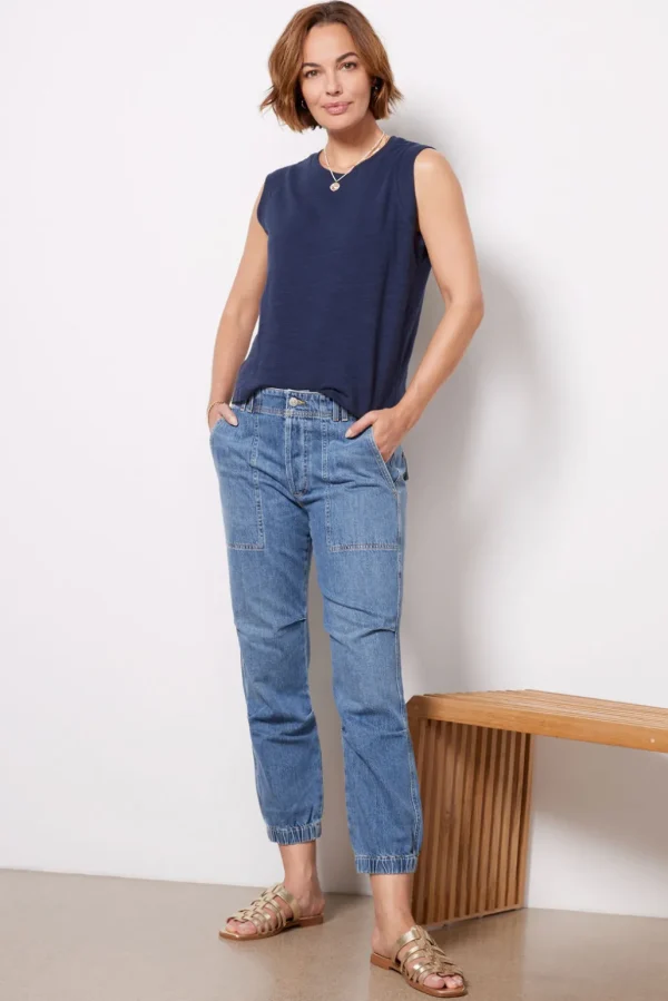 Sunwashed Slub Muscle Tank