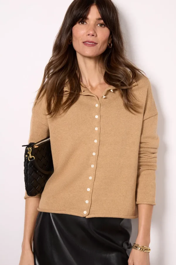 Taylor Roll Neck Cardigan