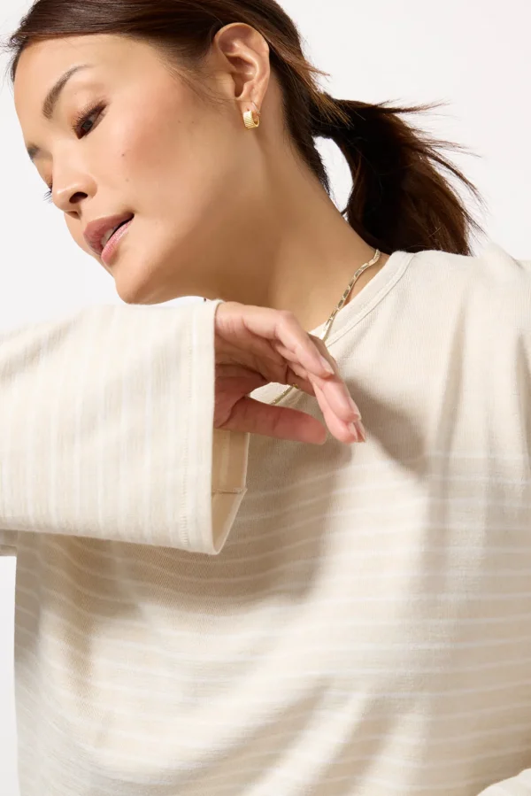 The Knit Stripe Boxy Long Sleeve