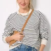 Theron Sailor Stripe Terry Sweatshirt
