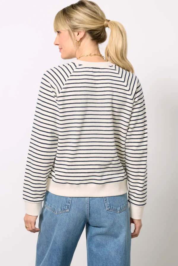 Theron Sailor Stripe Terry Sweatshirt