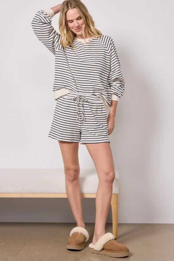Theron Sailor Stripe Terry Sweatshirt