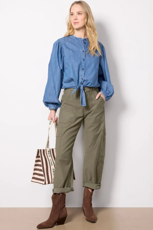 Tie Front Volume Blouse