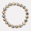 Two Tone Heart Bracelet