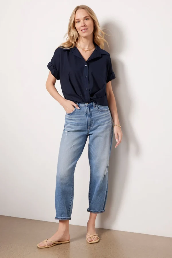 Voile Twist Front Shirt